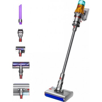 Dyson V12s Detect Slim Submarine Επαναφορτιζόμενη Σκούπα 2 σε 1 Stick & Χειρός Yellow/Iron/Nickel 485350-01